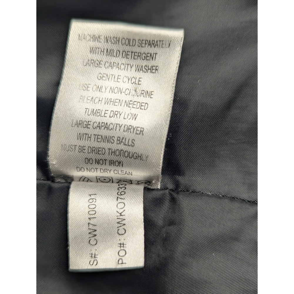 Calvin Klein Black Down Puffer Coat Oversized Pillow Collar CW710091 Womens L - Picture 10 of 16
